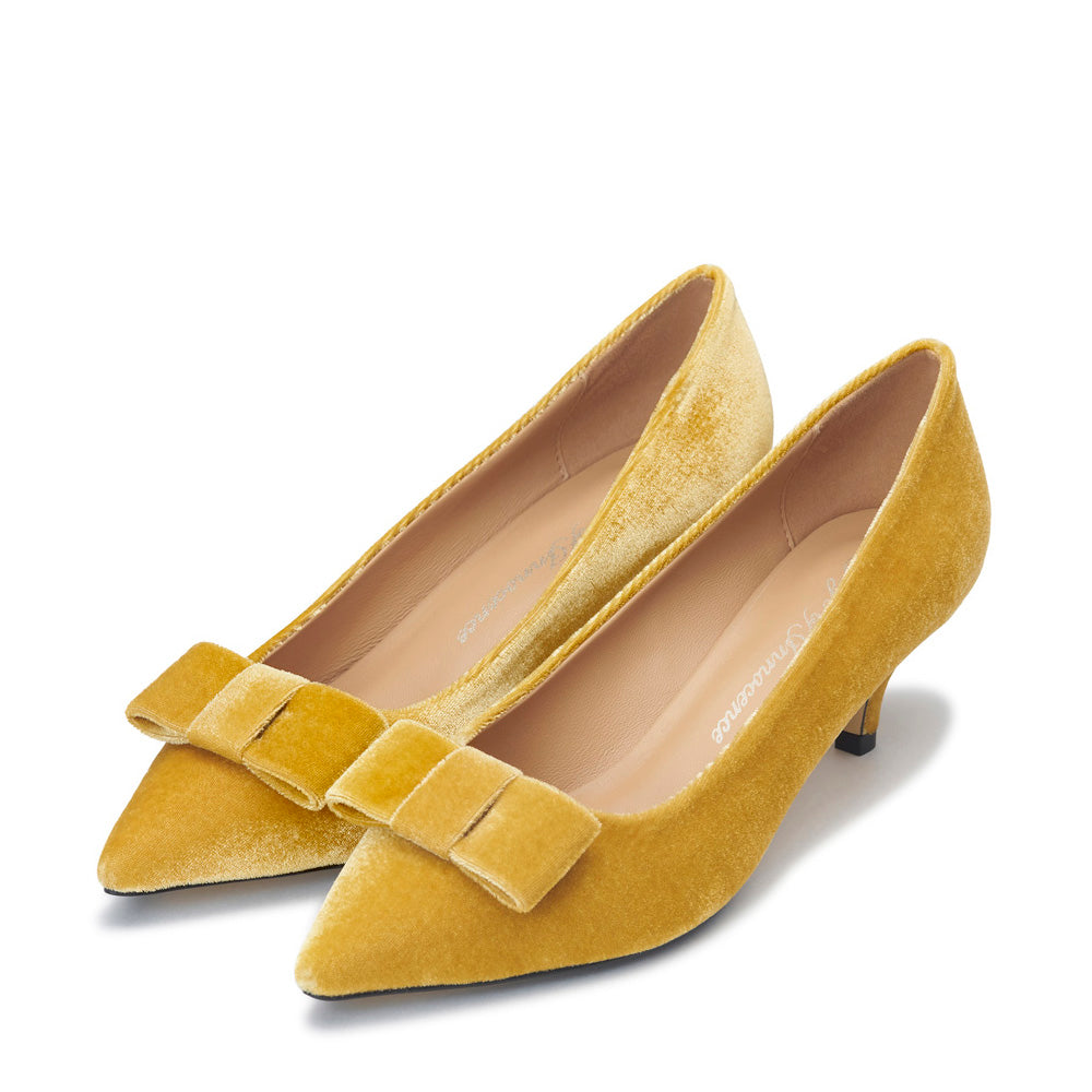 Jacqueline Velvet Mustard Yellow Dress - Elegant Women's Formal & Party Wear for Evening Events, Weddings & Special Occasions