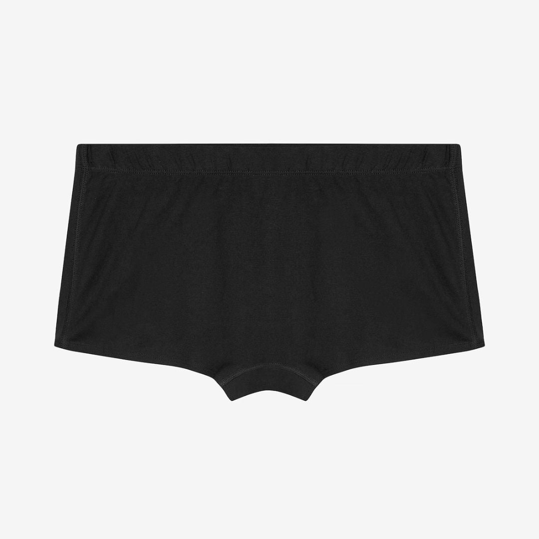 Men's Comfortable Cotton Boxer Briefs (Black) - Soft Breathable Underwear for Everyday Wear, Workout & Lounge