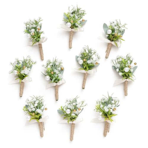 Wht-baby Breath & White Pearl