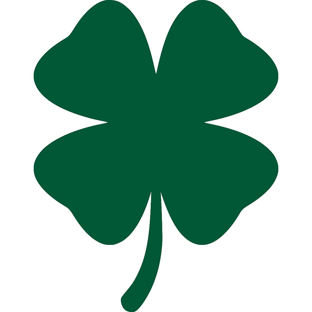 Premium Waterproof Vinyl Decal Stickers - Set of 2 Four Leaf Clover (Green) for Laptop, Phone, Helmet, Car Window, Bumper, Mug, Cup, Door & Wall Decor | Perfect for St. Patrick's Day Gifts, Irish-Themed Parties & DIY Home Decoration