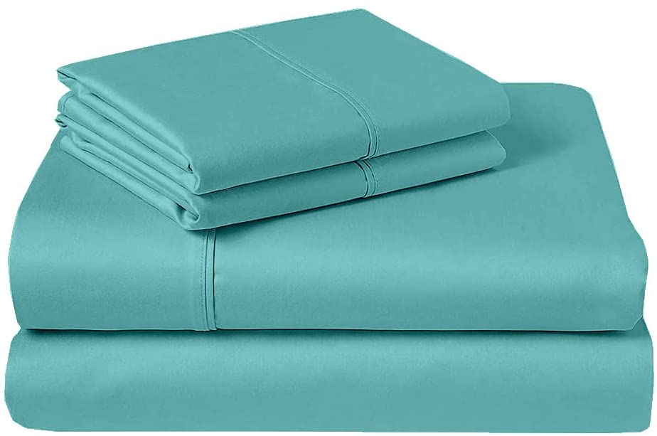 Premium 4-Piece Queen Size Cotton Bed Sheet Set - Ultra Soft Breathable Hotel Luxury Sheets for 16