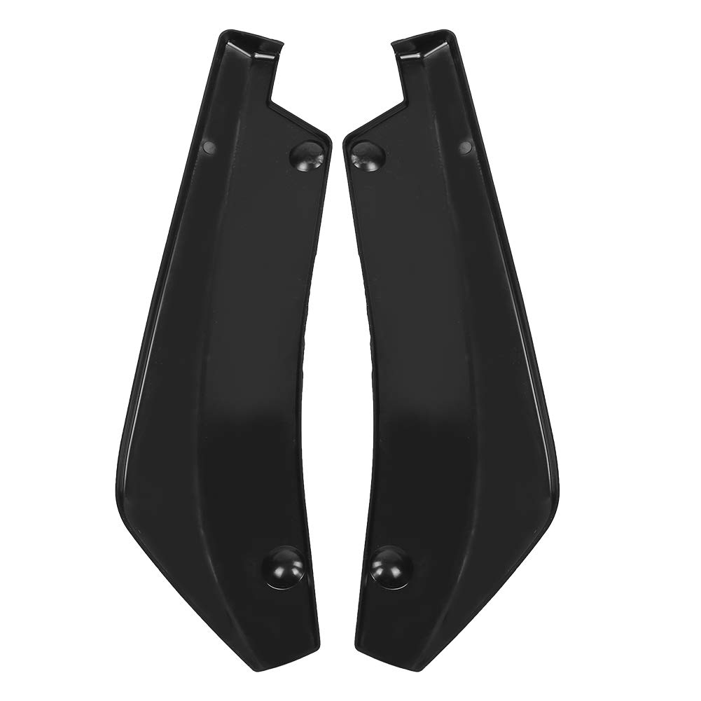 Universal ABS Car Rear Bumper Canard Diffuser Spoiler Lip Fins - 1 Pair Black Bumper Lip Splitter for Enhanced Aerodynamics & Sporty Styling | Perfect for Tuner Cars, Racing Vehicles & Automotive Enthusiasts