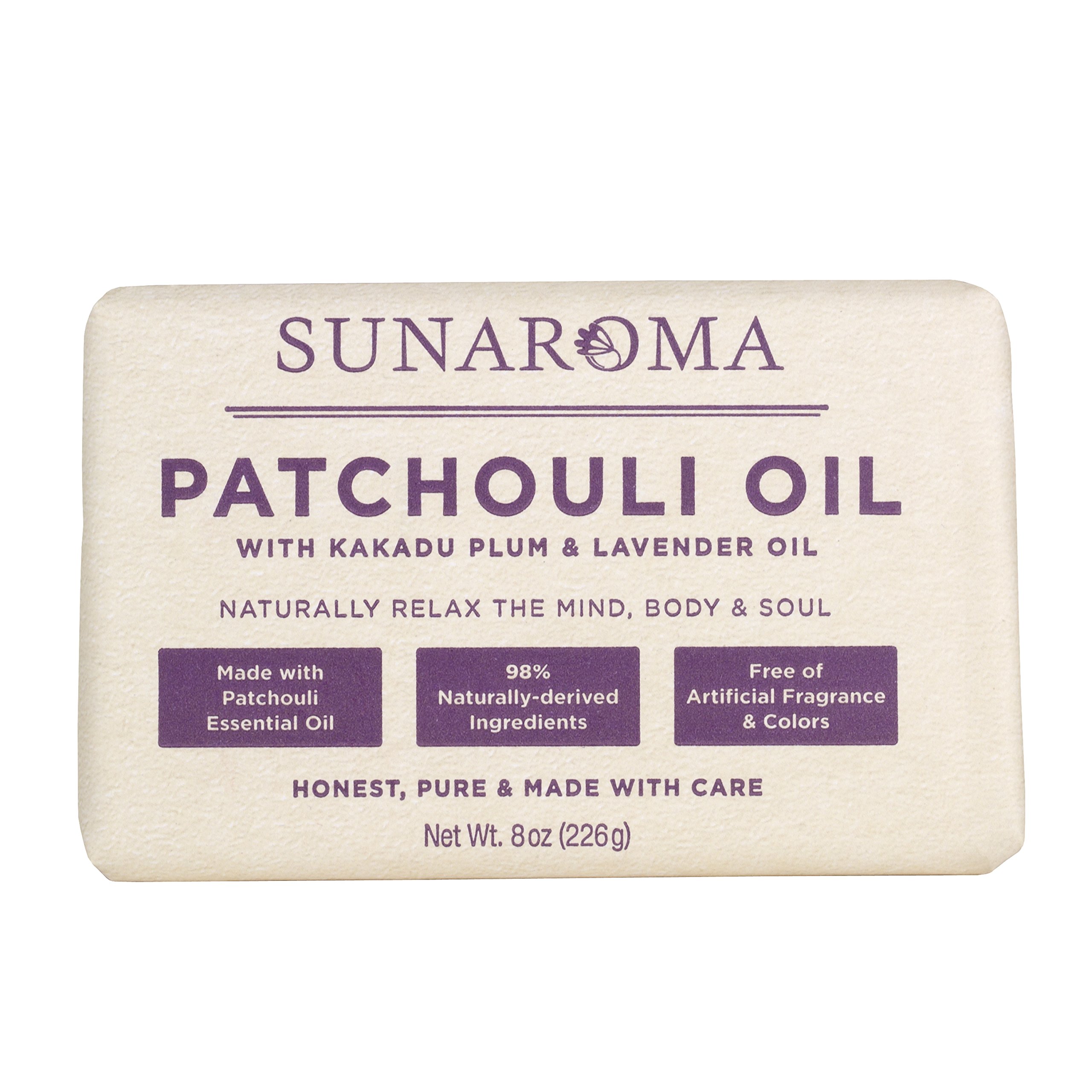 Organic Patchouli Essential Oil Soap Bar - 8 oz for Relaxation & Stress Relief - Handmade Aromatherapy Soap for Bath, Shower & Spa Use
