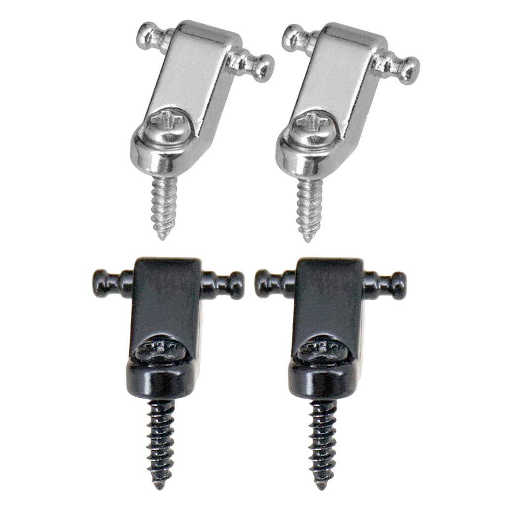 4-Pack Guitar Iron Roller String Trees Retainer with Screws - Premium Replacement Parts for Electric & Acoustic Guitars - Perfect for String Tuning Stability & Smooth Playability