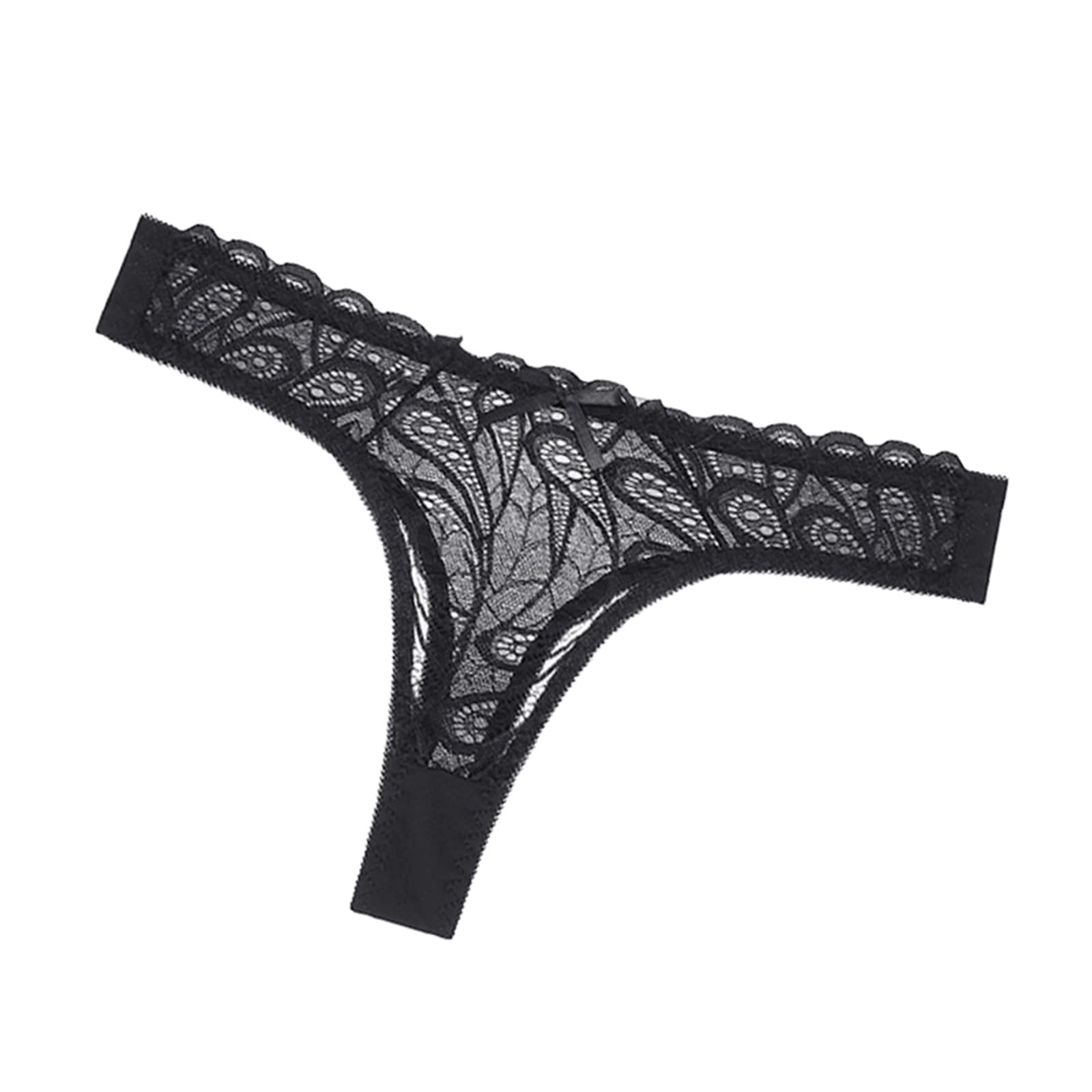 Sexy Cotton Lace Thong Panties for Women - Low Waist Comfortable Underwear - Plus Size Valentine's Day Lingerie Gift for Her - Perfect for Date Night & Special Occasions