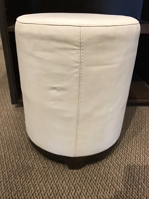 Natuzzi Genuine White Leather Sofa 21x17 Inches - Premium Italian Leather Couch for Living Room, Office & Lounge Areas