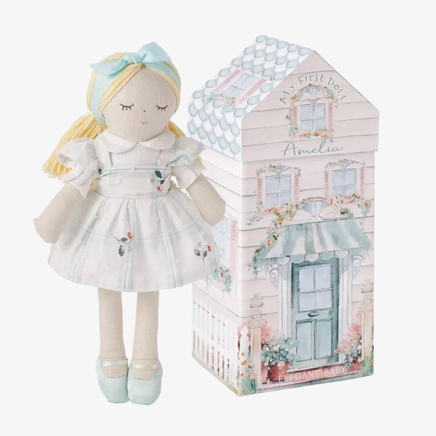 Premium Baby Linen Doll Gift Set - My First Doll for Newborns & Toddlers | Soft & Safe Cuddly Toy for Nursery, Playtime & First Birthday Gifts