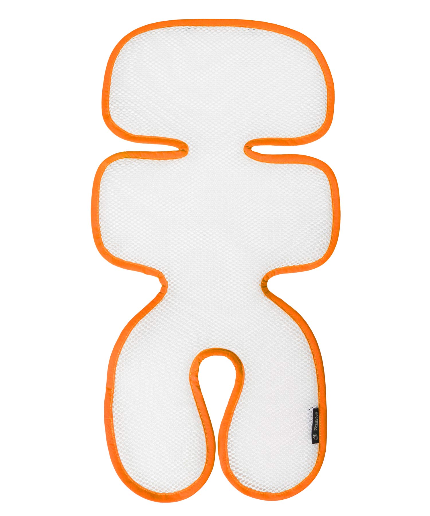 Manito Breath Original 3D Mesh Seat Pad - Ventilated Cushion Liner for Baby Stroller & Car Seat - Orange - One Size Universal Fit - Perfect for Hot Weather & Long Trips