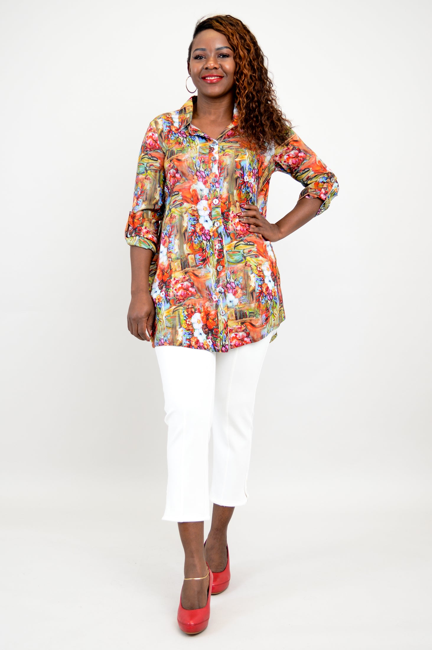Celine Blouse - Gazette Style Linen Bamboo Shirt for Women | Elegant Summer Top for Office, Date Night & Casual Outings
