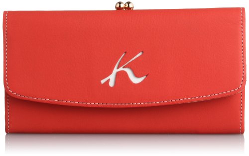 Premium Kitamura Women's Long Leather Wallet - Genuine Natural Material Texture - Slim RFID Blocking Bifold Wallet for Everyday Use & Travel Essentials