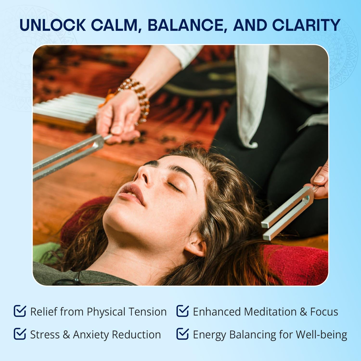 432 Hz Healing Tuning Forks Set - Premium Aluminum Alloy Sound Therapy Tools for Chakra Balancing, Reiki, Yoga & Energy Work - Made in USA - Perfect for Meditation, Sound Baths & Holistic Wellness Practices