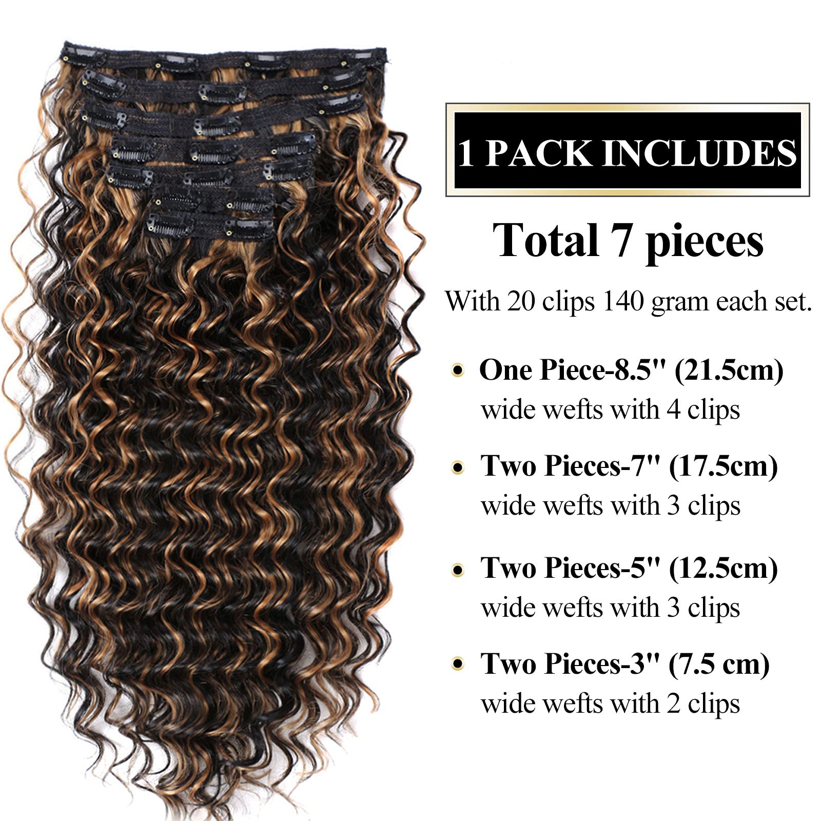 Deep Wave Clip-In Hair Extensions 24