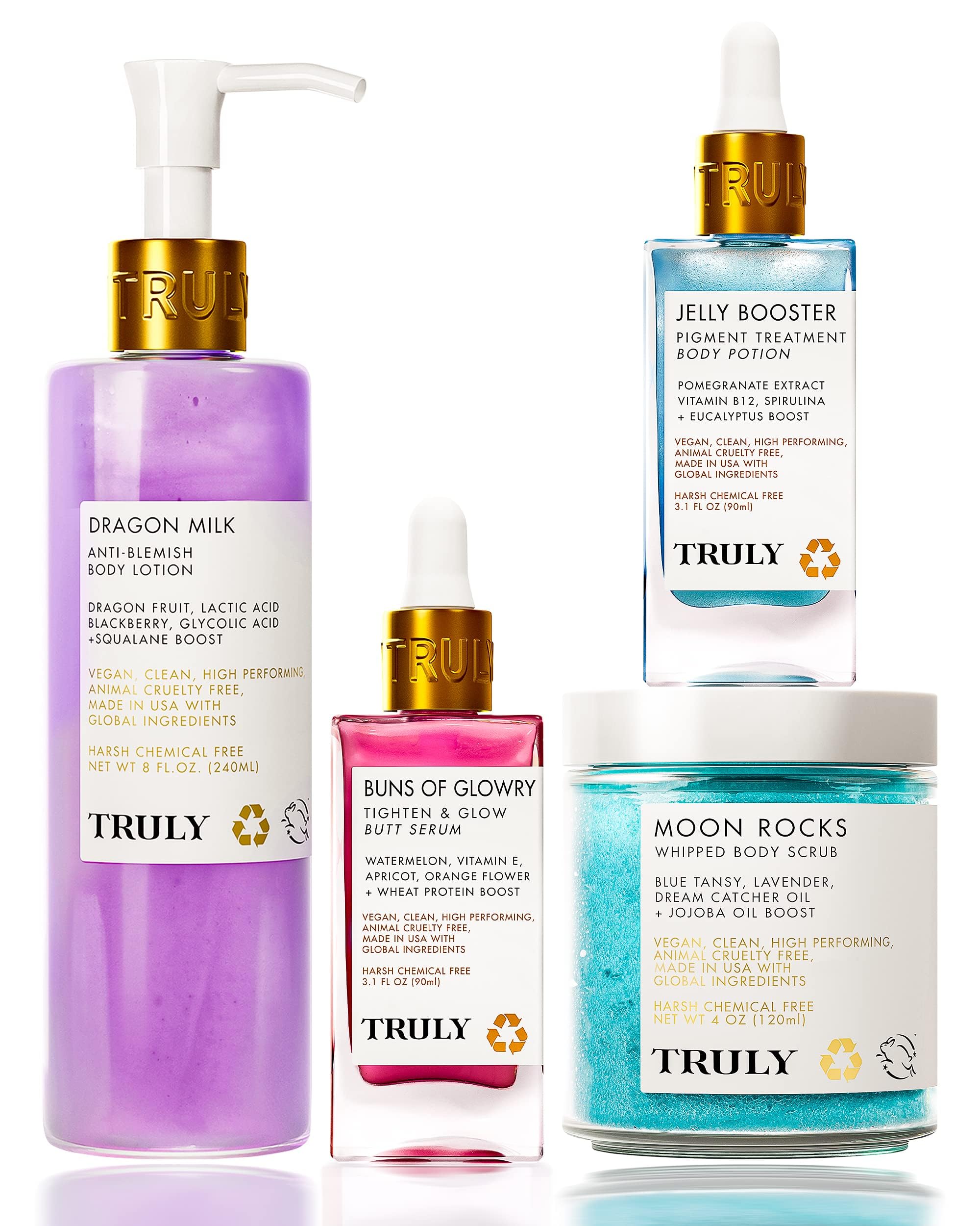 Truly Beauty Shaving Set for Women - Smooth Shave Cream, Exfoliating Scrub & Hydrating Body Butter | Complete Hair Removal Kit for Silky Skin | Perfect for Shower, Travel & Self-Care Routine