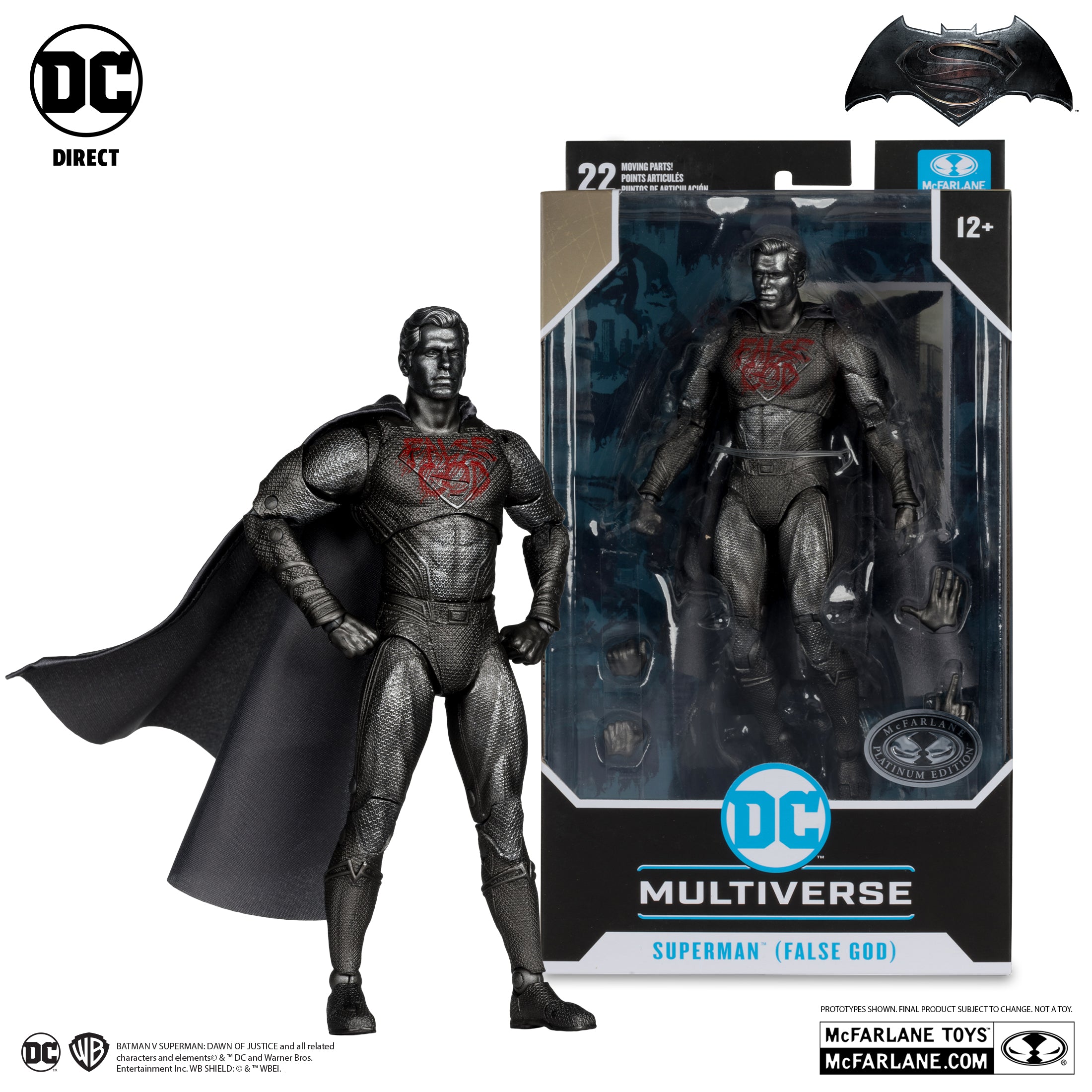 Superman (False God) Platinum Edition Action Figure - Batman v Superman: Dawn of Justice DC Multiverse Collectible - Perfect for Display, Gifts & DC Fans