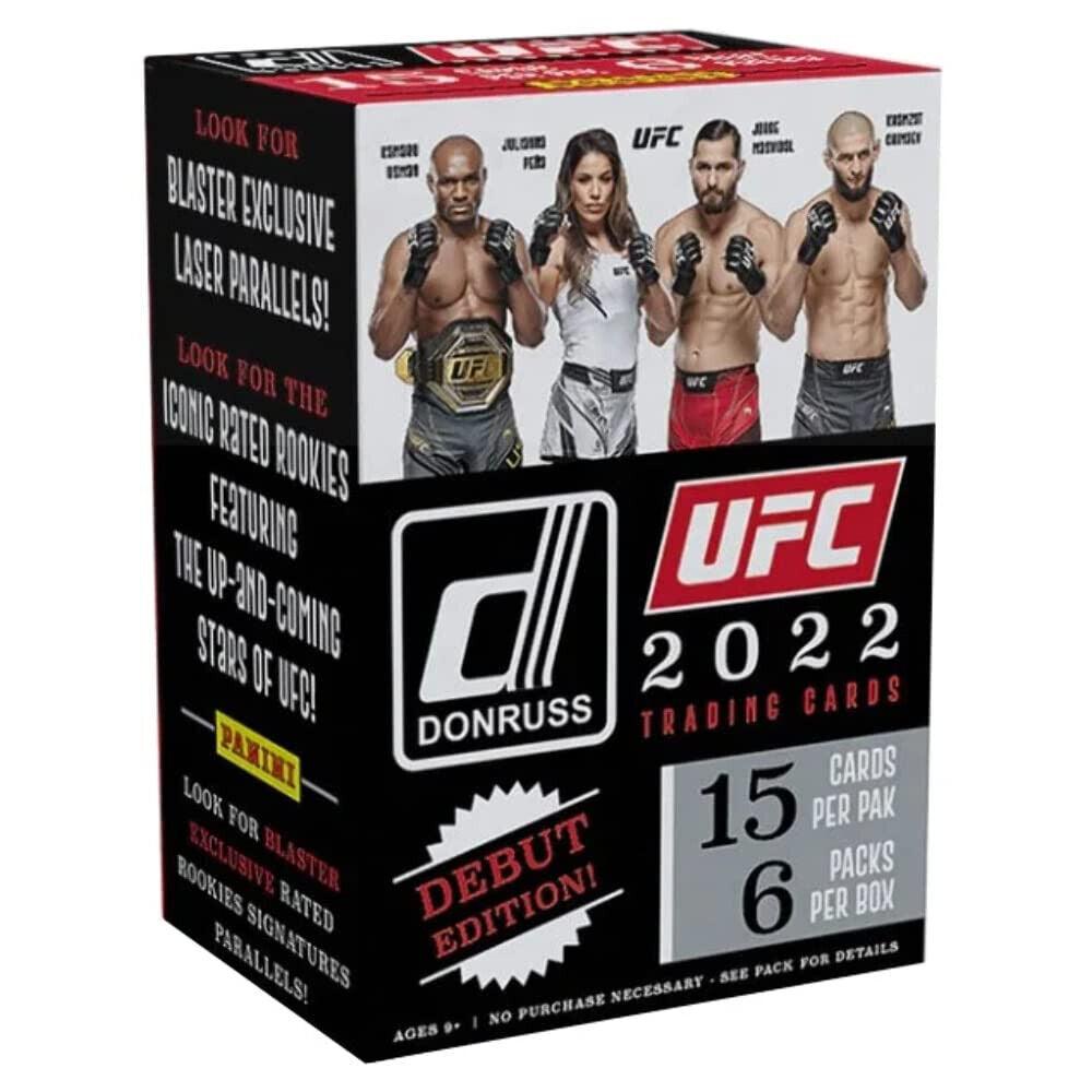 2022 Panini Donruss UFC Blaster Box - 24 Trading Cards with Exclusive Inserts - Perfect for UFC Fans & Collectors - Great Gift for Sports Enthusiasts & Card Game Lovers