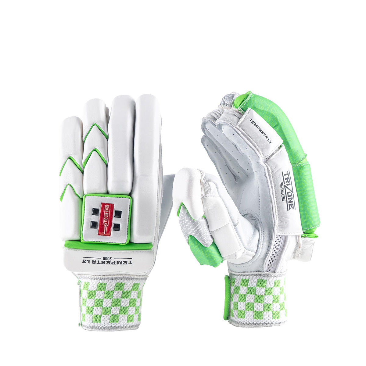Gray Nicolls Tempesta 1.3 2000 Cricket Batting Gloves - Premium Leather Protection for Cricket Players - Perfect for Practice & Match Play