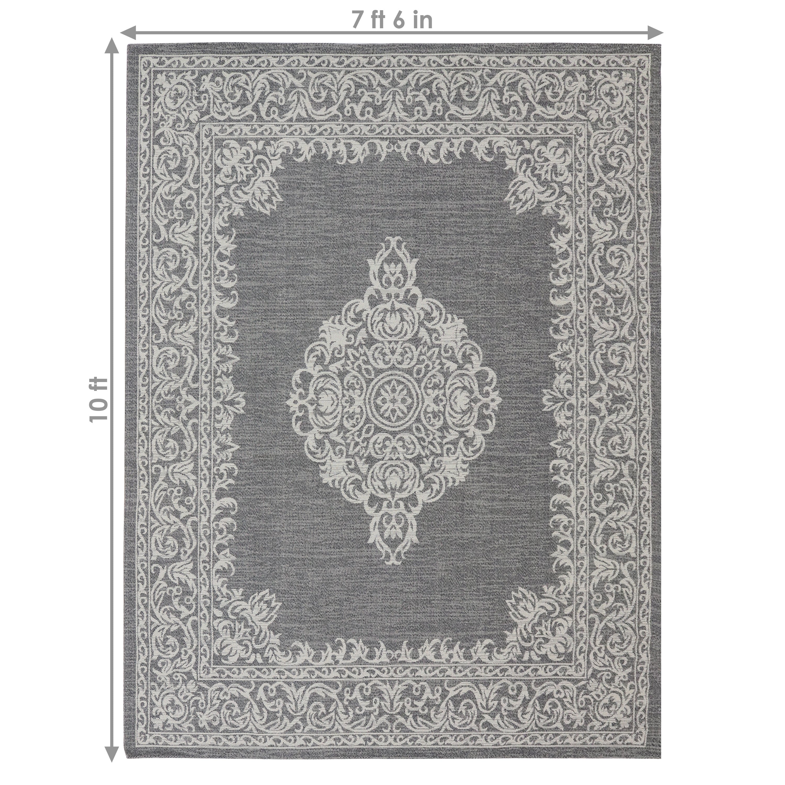 Sunnydaze Soft Plush Indoor Area Rug - Non-Slip Living Room Carpet for Home Decor, Bedroom, Dorm & Office - 5x7 Feet, Grey