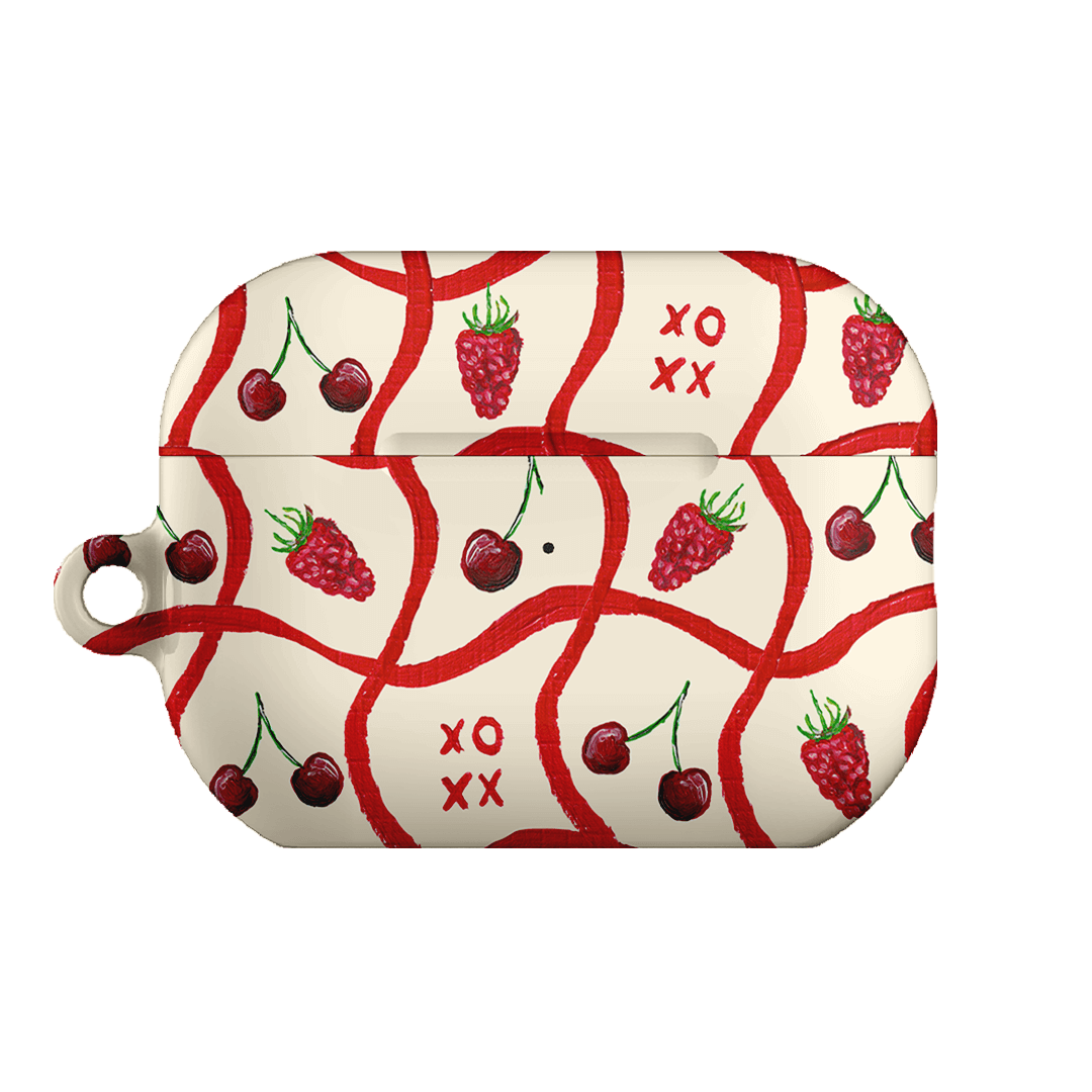 Premium AirPods Pro Case with Cherry & Berry Design - Cute Protective Cover for Apple AirPods Pro (2019-2023) - Perfect for Daily Use, Travel & Gift Giving