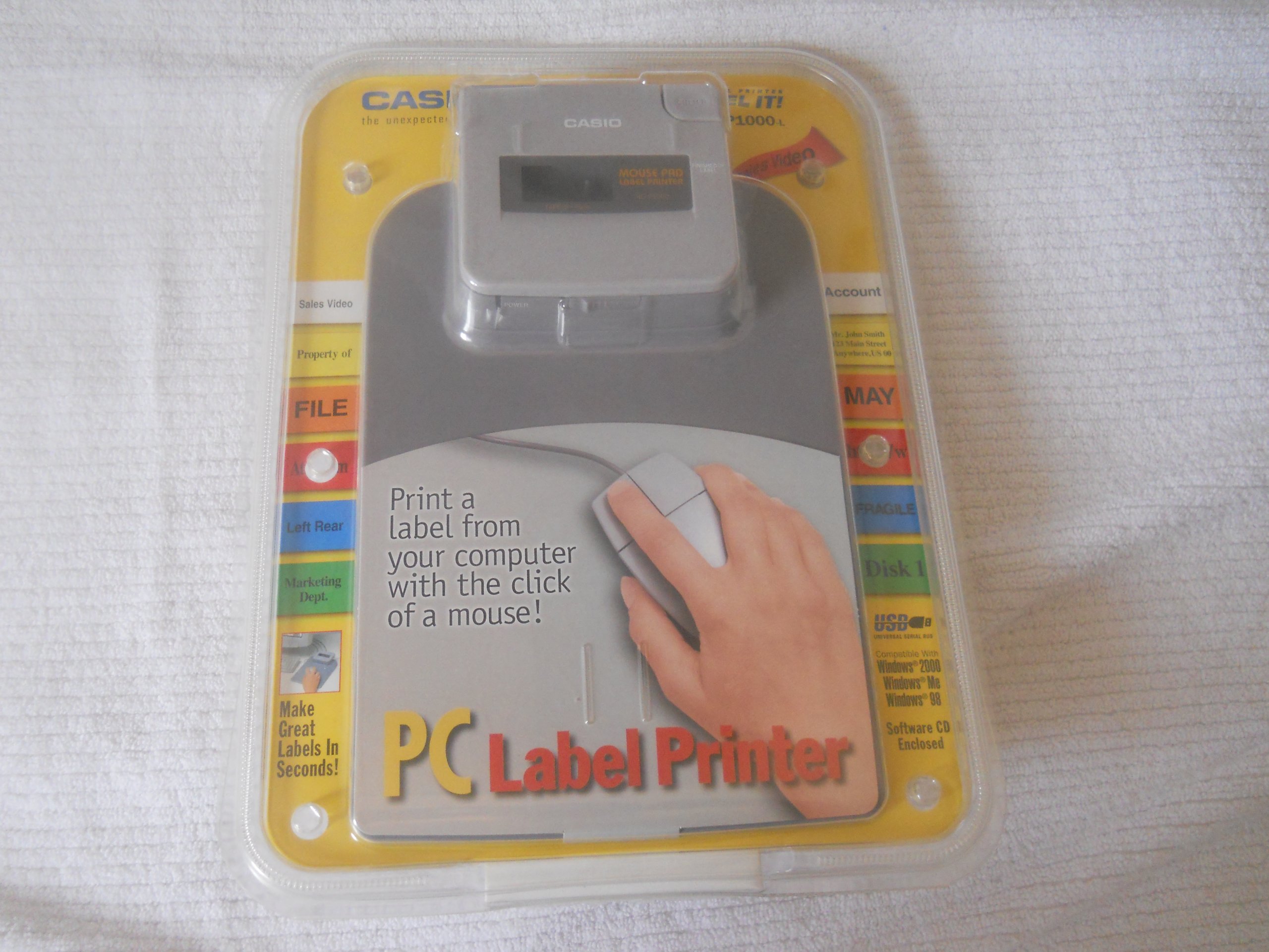 Casio KL-P1000-L Wireless Label Printer for Office & Home - Print Mouse Pad Labels, Barcodes & Organizing Stickers | Perfect for Inventory, Shipping & File Organization