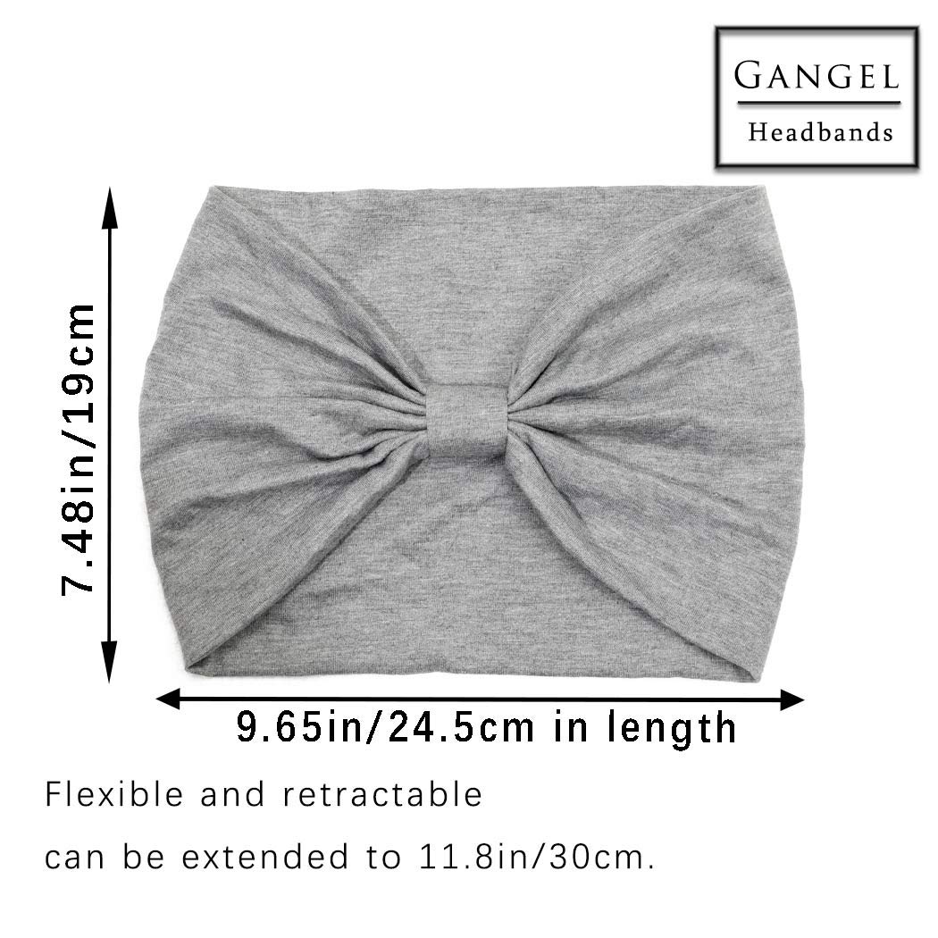 Boho Headbands for Women - 4 Pack Knotted Turban Head Wraps, Wide Cotton Hair Scarves for Yoga, Running & Workouts - Stylish Hair Accessories for Everyday Wear, Gym & Outdoor Activities