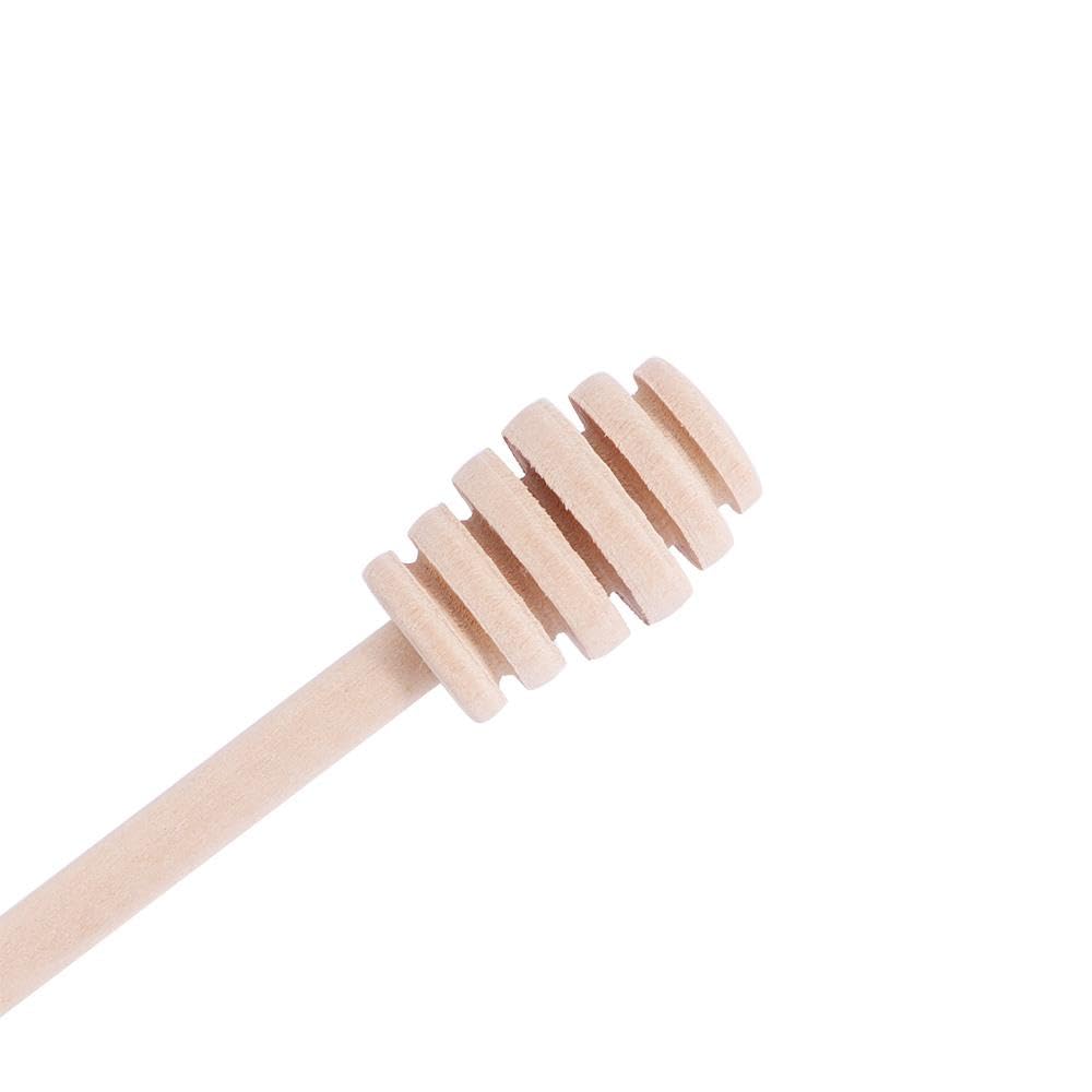 12pcs Wooden Honey Dipper Sticks - 6.3 Inch Natural Honey Stirring Sticks with Honeycomb Handle - Perfect for Coffee, Tea, Milk & Cocktail Mixing - Great for Home, Cafe & Party Use