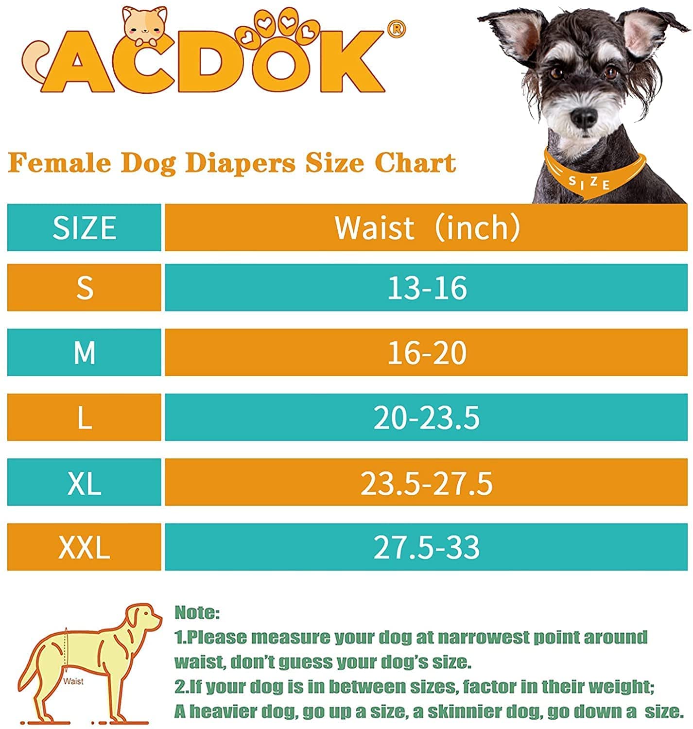 Washable Female Dog Diapers for Heat Periods & Incontinence - Reusable Pet Diapers for Excitable Urination - Perfect for Indoor Use, Travel & Training