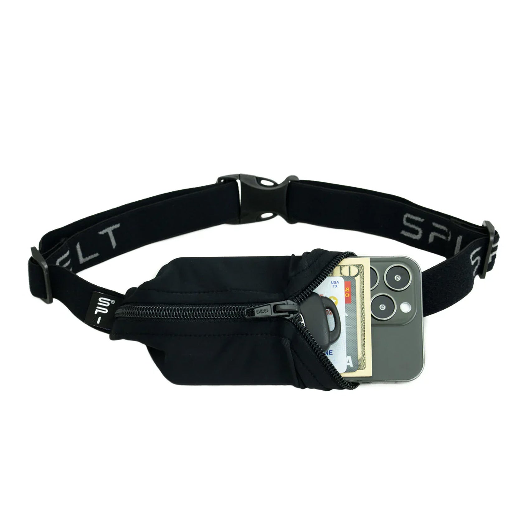 Spibelt Original Running Belt - Adjustable Waist Pack for Jogging, Hiking & Travel - Secure & Lightweight Fitness Accessory for Phones, Keys & Essentials