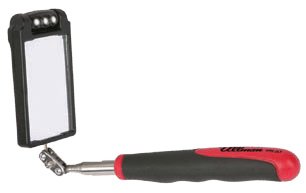 LED Telescopic Square Mirror with Adjustable Brightness - Perfect for Makeup, Grooming & Home Decor