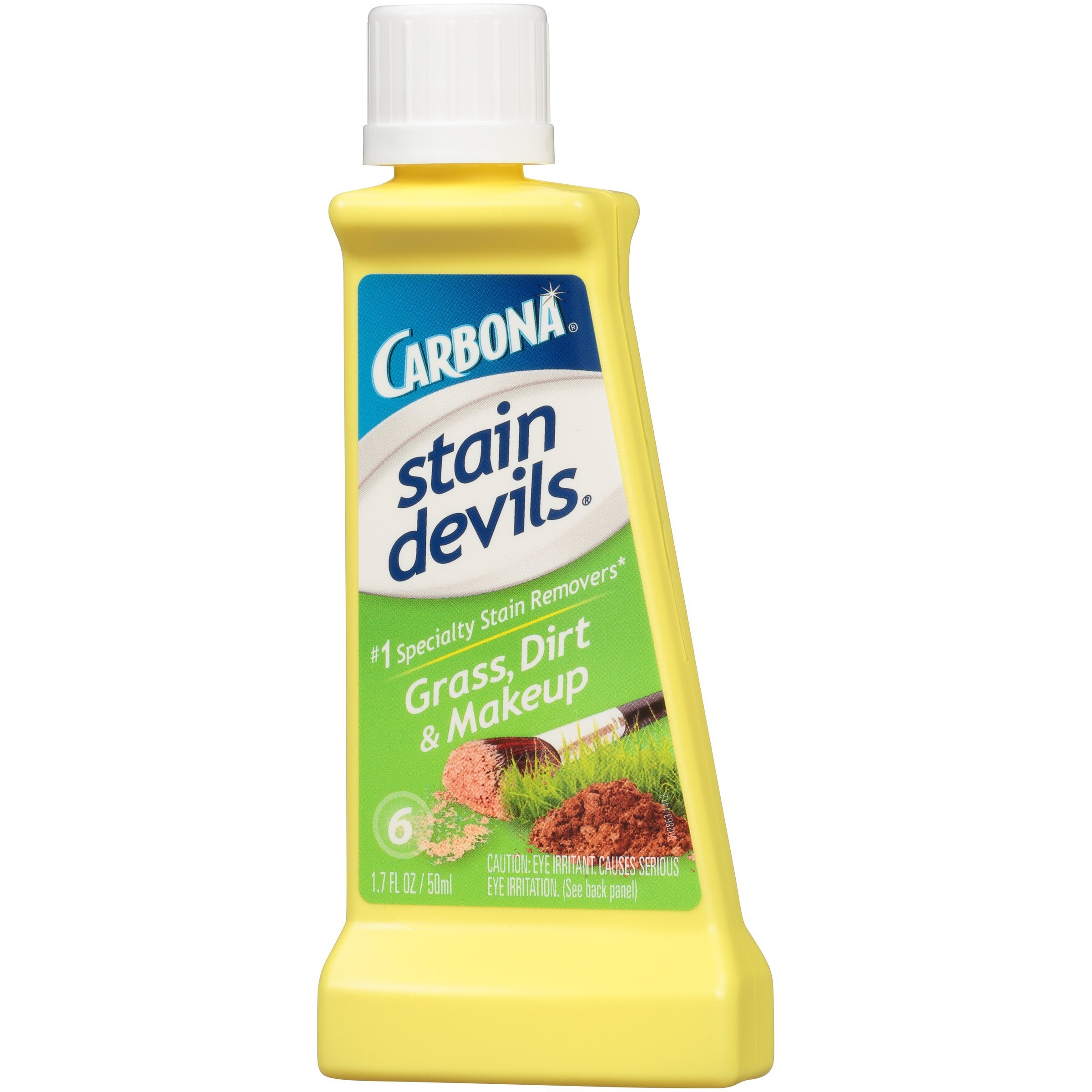 Carbona Stain Devils #6 - Professional Strength Laundry Stain Remover for Grass, Dirt & Make-Up | Multi-Fabric Cleaner Safe for Skin & Washable Fabrics | 1.7 Fl Oz (1 Pack) | Perfect for Outdoor Stains, Kids' Clothes & Everyday Laundry