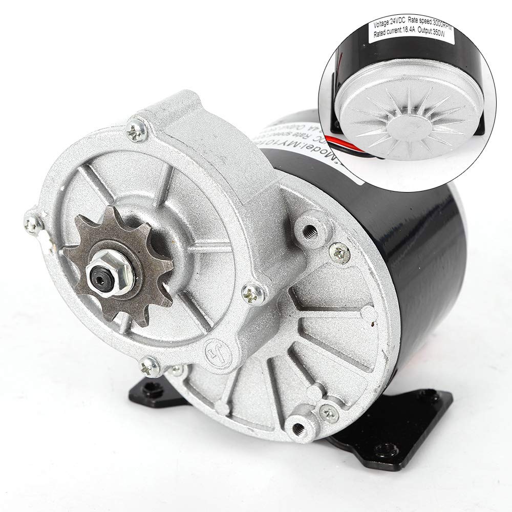 350W 24V DC Geared Motor for Electric Bicycle & Scooter - TBVECHI High Torque Brushed Gear Reduction Motor (Perfect for E-Bike Conversion Kits, DIY Scooters & Power Wheels)