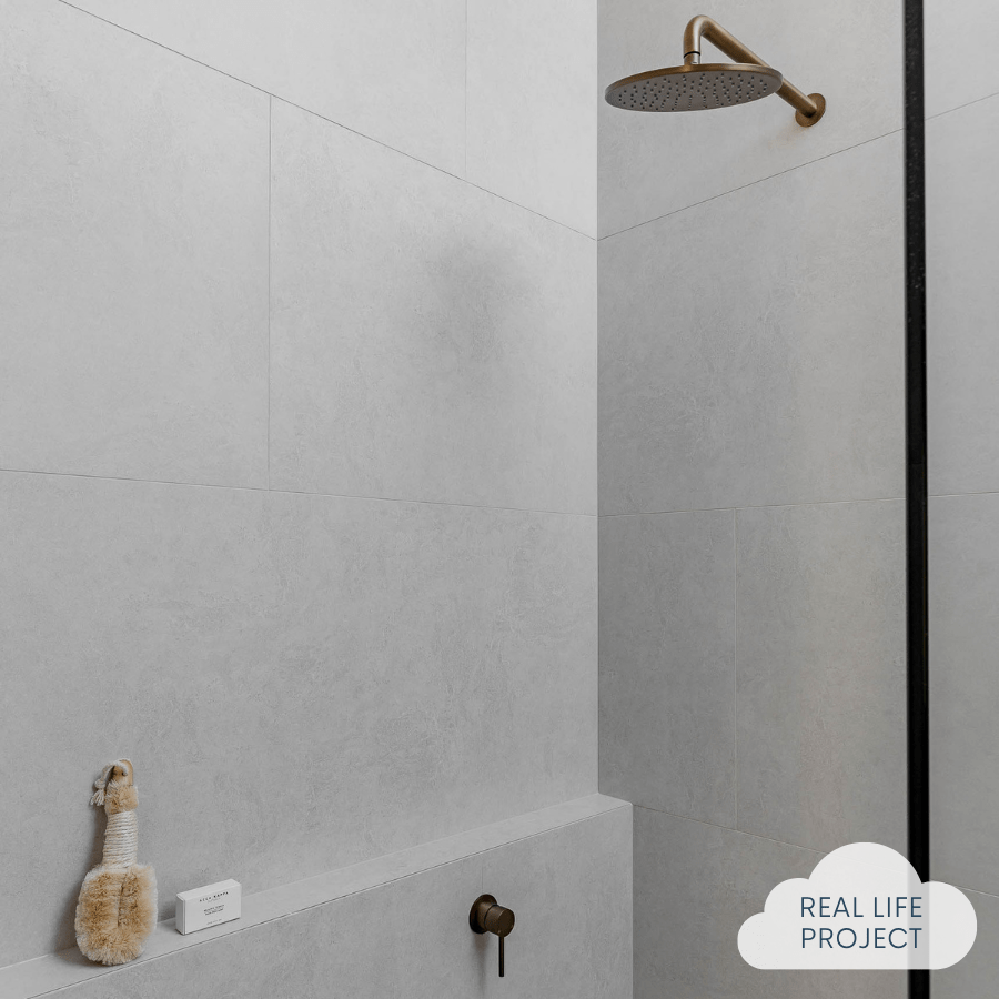 Sydney Matte White Stone Look Tile - Premium Porcelain Floor & Wall Tile for Kitchen, Bathroom, Shower, and Backsplash