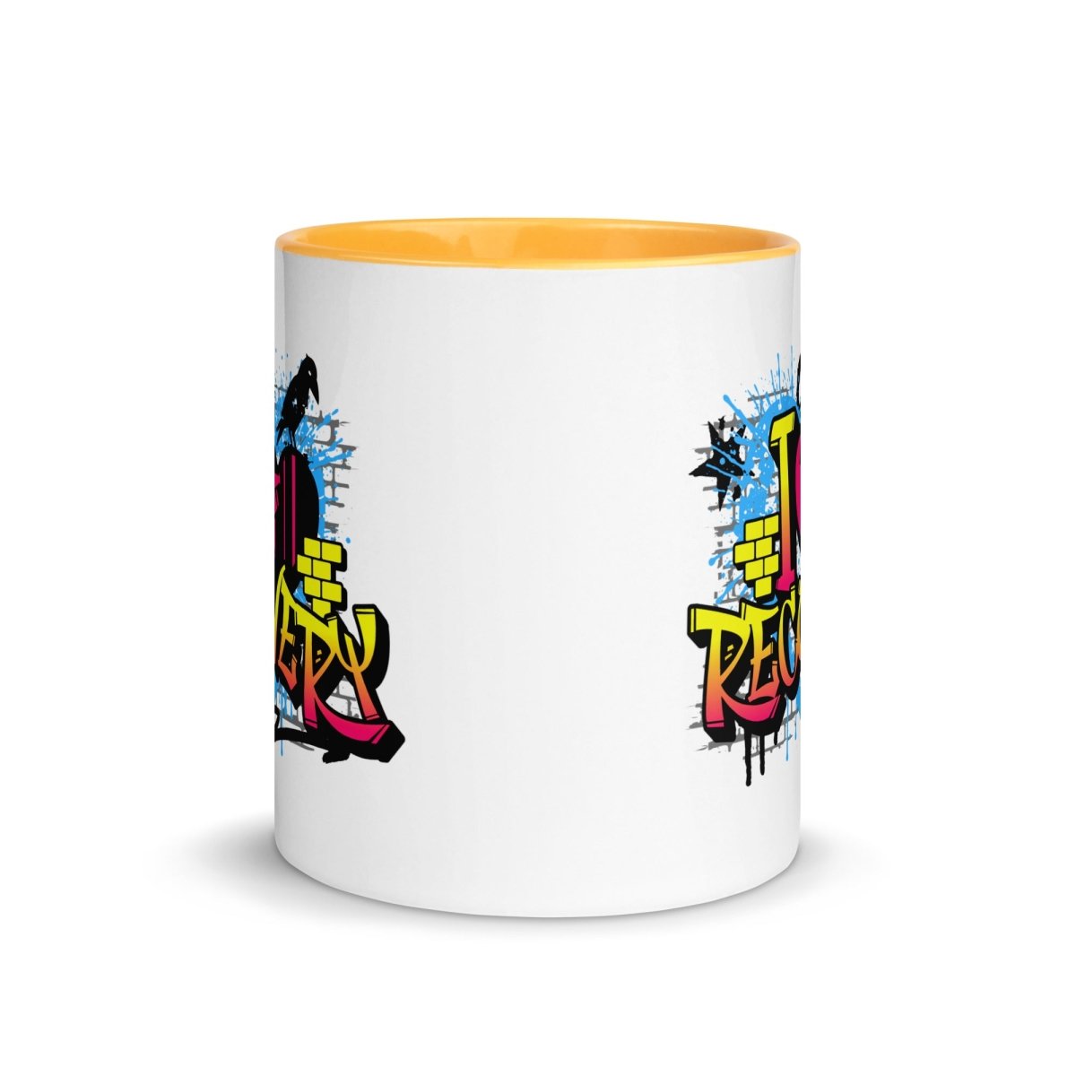 I Heart Recovery Color Inside Mug - Vibrant Sobriety Love Coffee Cup - Perfect for AA Meetings, Sober Living & Addiction Recovery Support