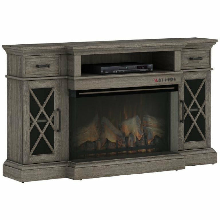 Panorama Media Fireplace - Electric Fireplace with Realistic Flame Effect for Home & Office | Perfect for Living Room, Bedroom, or Workspace