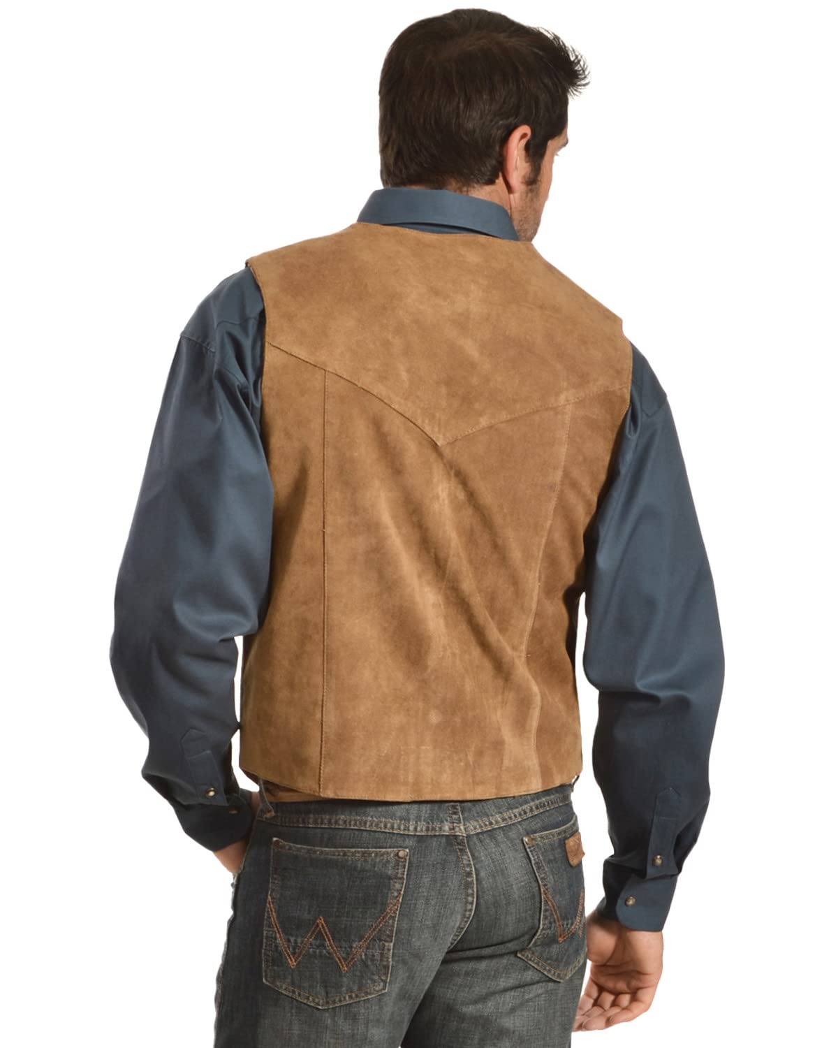 Liberty Wear Men's Brown Suede Western Vest - X-Large Size for Cowboy Style, Rodeo Events & Country Fashion Outfits