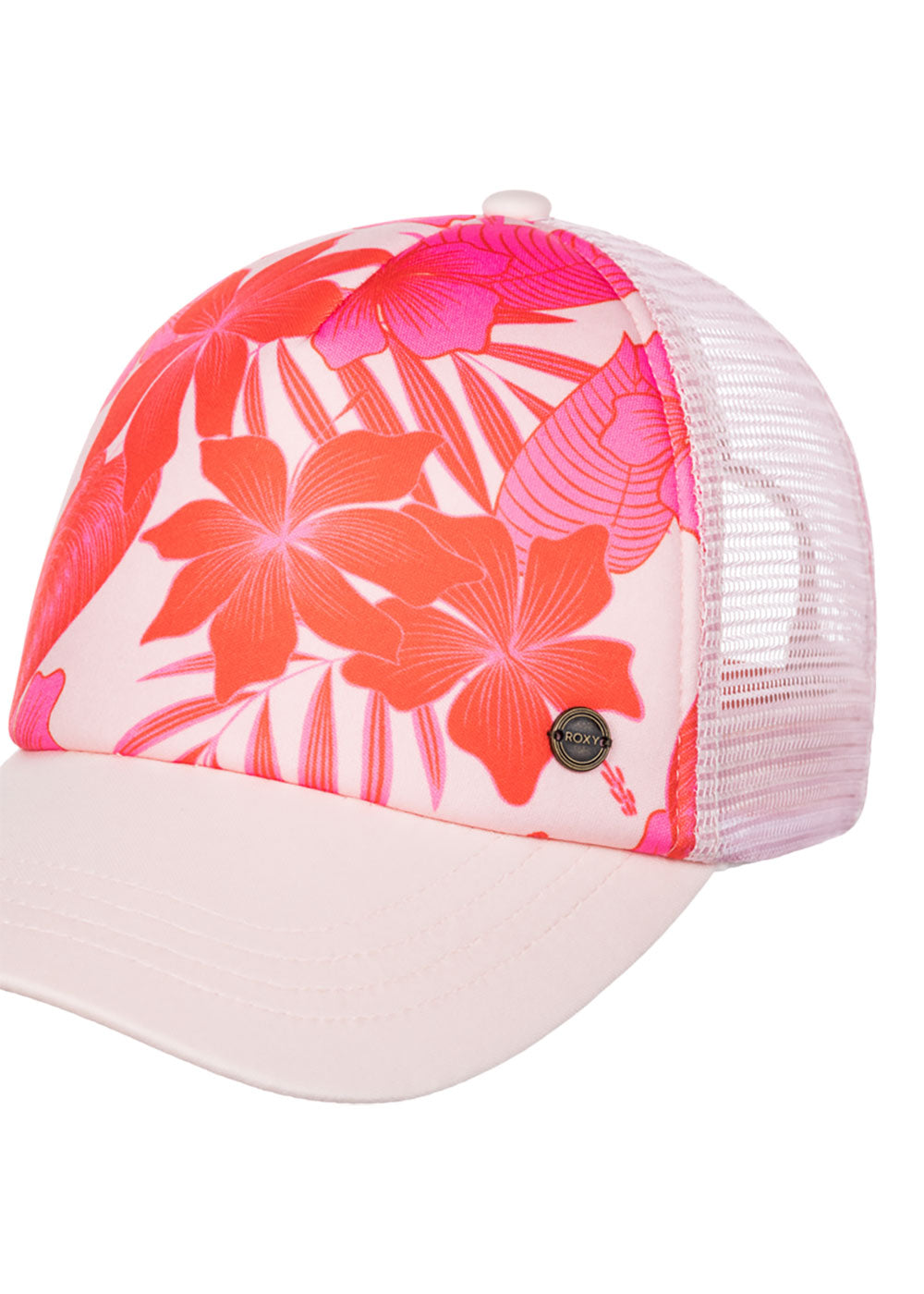 Roxy Women's Hibiscus Print Baseball Cap - Stylish Sun Hat for Beach, Running & Outdoor Activities