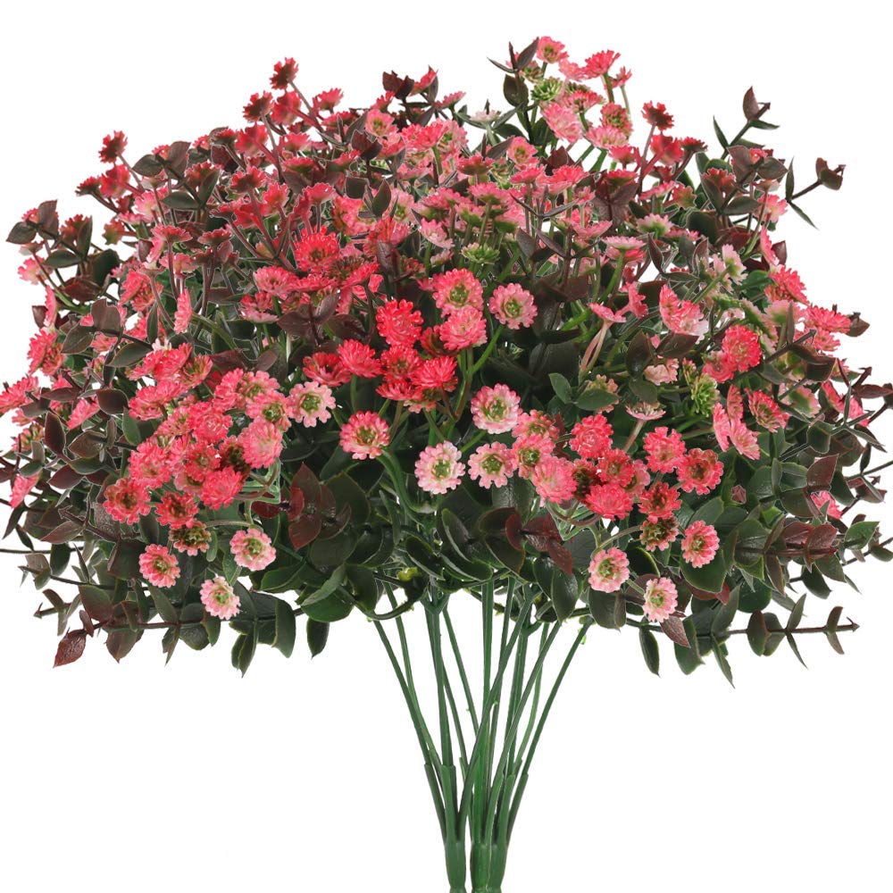 3Pcs Artificial Gypsophila Flowers - Fake Baby's Breath Bouquet, UV Resistant Plastic Greenery Shrubs for Vase, Wedding, Home Decor (Indoor/Outdoor, Garden, Table, Grave Decoration) - Perfect for Summer, Fall and Special Occasions