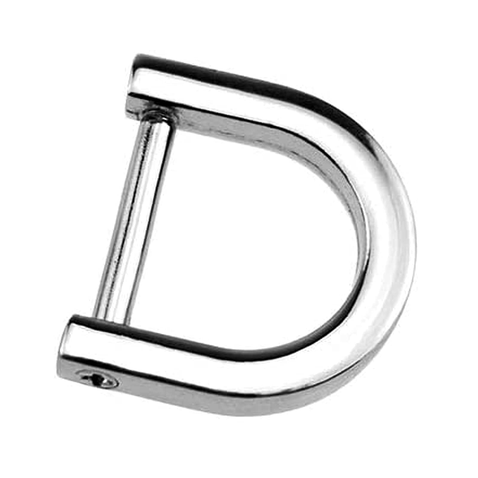 6-Piece 1/2 Inch Silver Metal D-Rings with Screw Closure - U-Shaped Dee Rings for Keychains, Leather Craft, Purse Repair & DIY Projects - Perfect for Belts, Dog Collars, and Bag Hardware Replacement