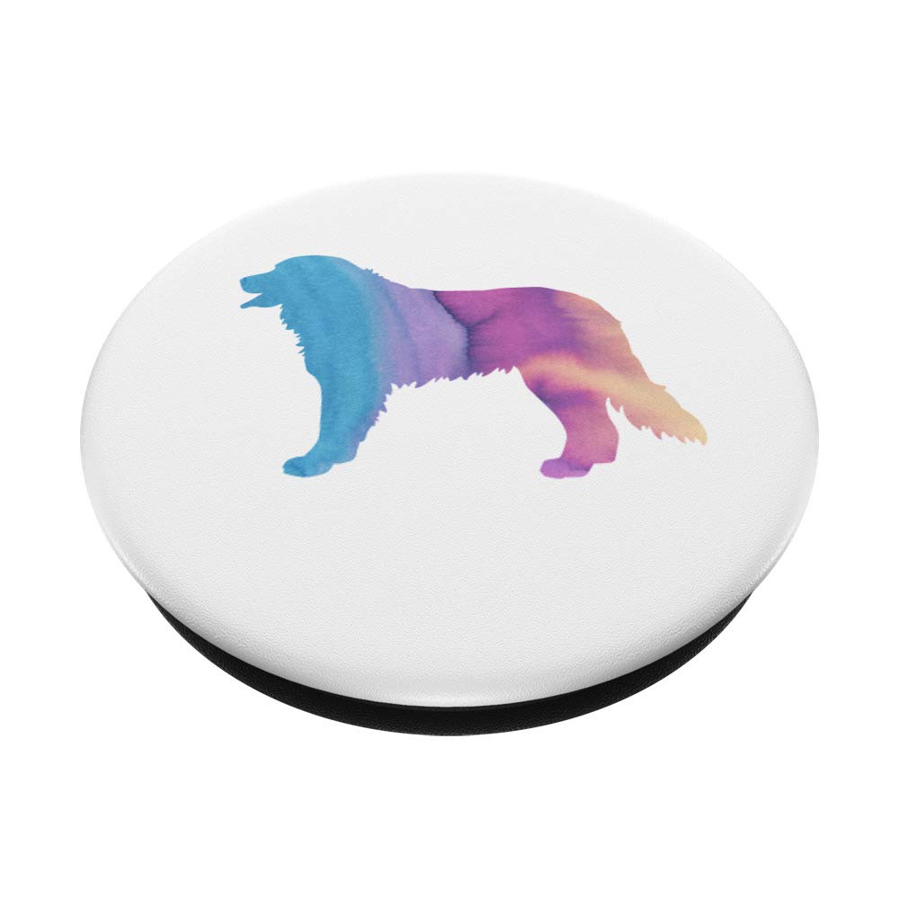 Bernese Mountain Dog Watercolor Silhouette PopSockets PopGrip - Interchangeable Phone Grip for iPhone, Samsung & Tablets - Perfect for Hiking, Travel & Daily Use