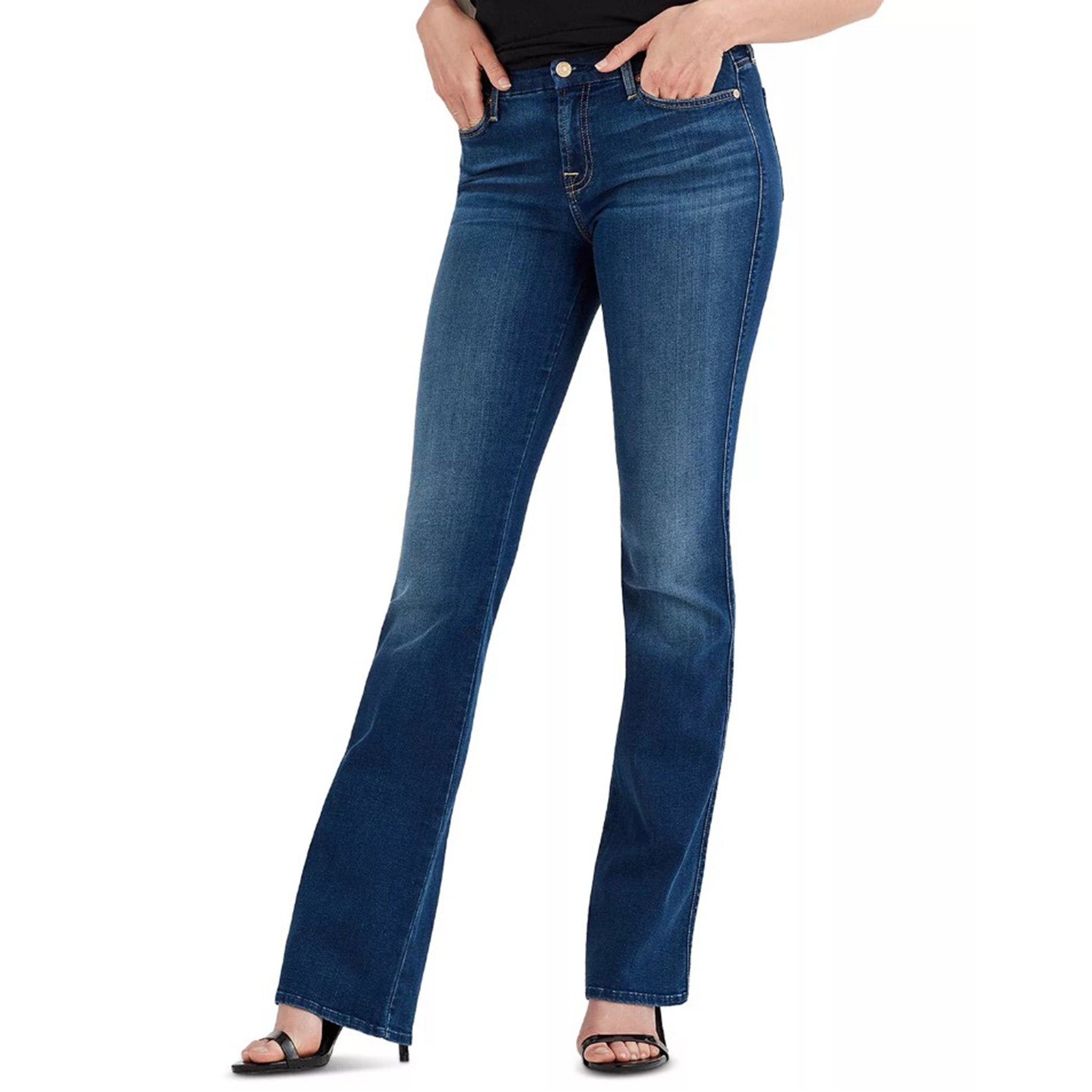 7 For All Mankind Women's Kimmie B(Air) Boot Cut Jeans - Stretch Denim Pants for Casual & Night Out | Comfortable Slim Fit Jeans for Women | Perfect for Work, Date Night and Weekend Wear