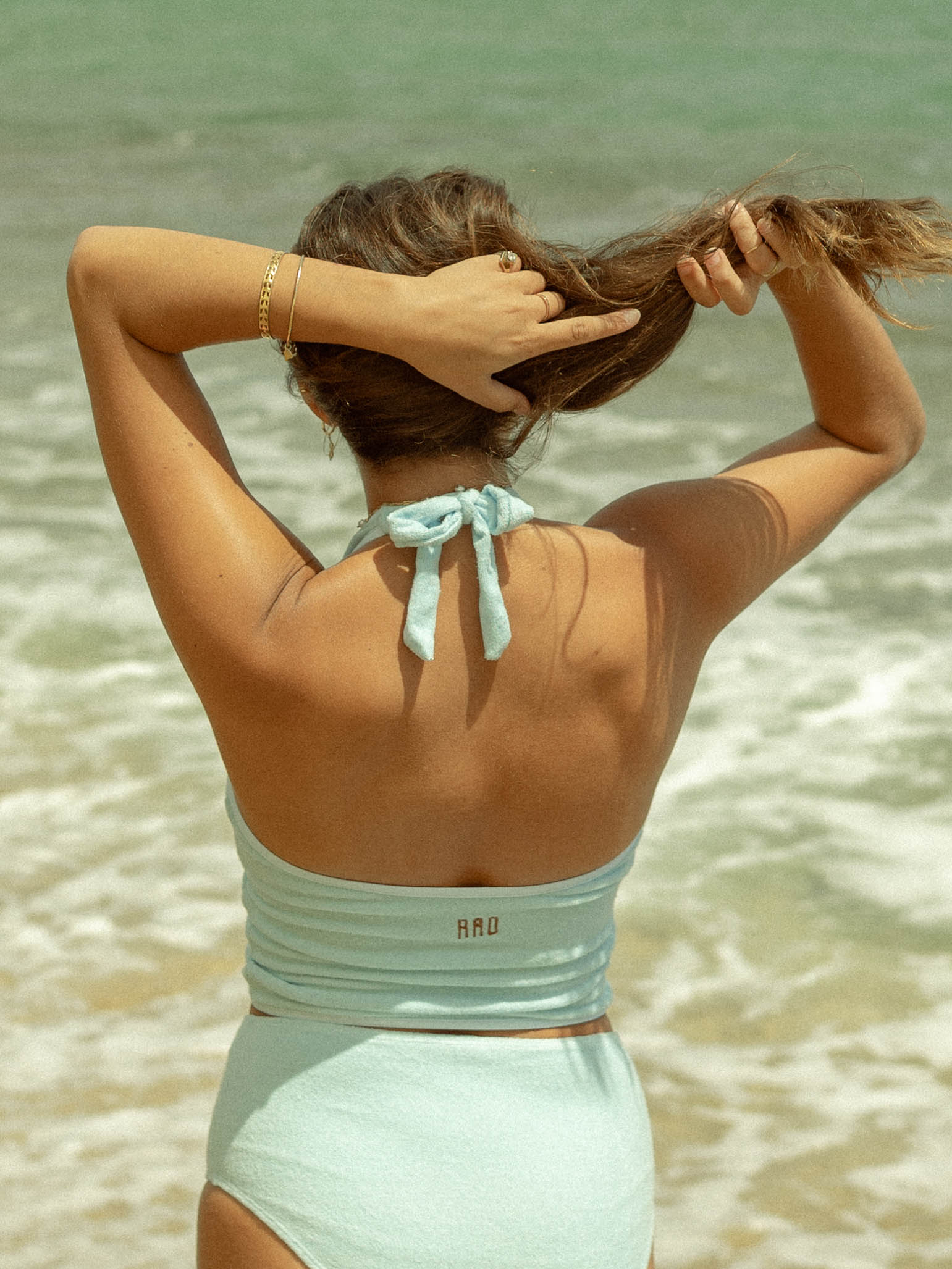 Taylor Blue Terry Cloth Tankini Swimsuit for Women - $48 | Soft & Comfortable Beachwear for Pool, Vacation & Summer Activities