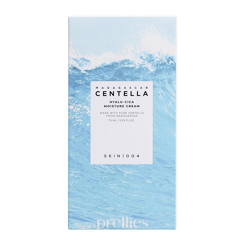 SKIN1004 Madagascar Centella Hyalu-Cica Moisture Cream 75ml - Soothing Hydrating Face Moisturizer for Dry & Sensitive Skin | Daily Skincare Routine & Post-Procedure Care