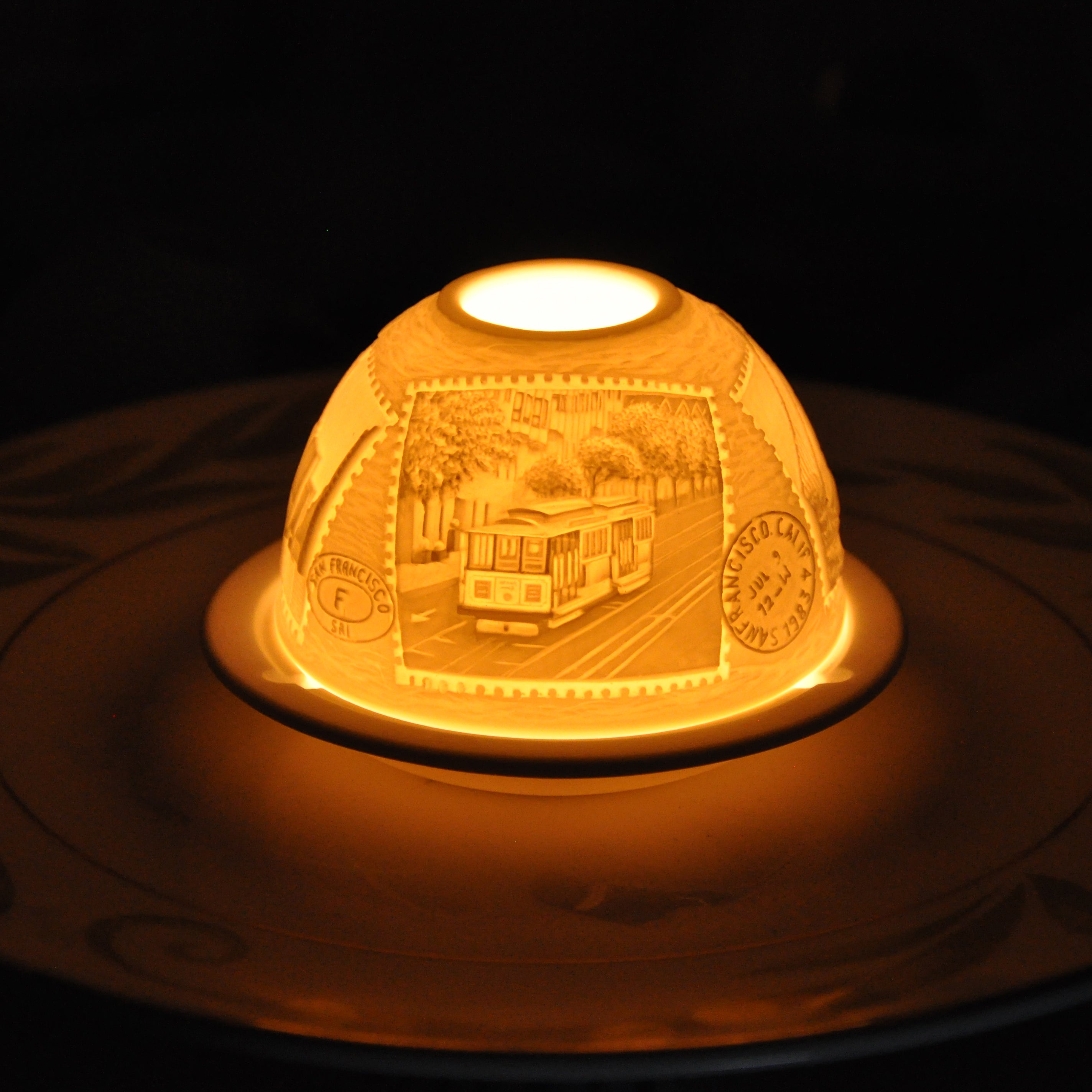 Handmade San Francisco Porcelain Votive Candle Holder - Elegant Home Decor for Weddings, Parties & Romantic Ambiance