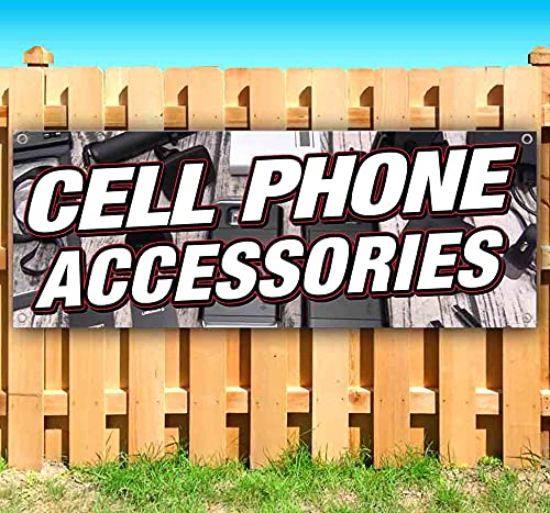 13 oz Heavy-Duty Vinyl Cell Phone Accessories Banner - Non-Fabric with Metal Grommets | Perfect for Retail Stores, Trade Shows & Promotional Events