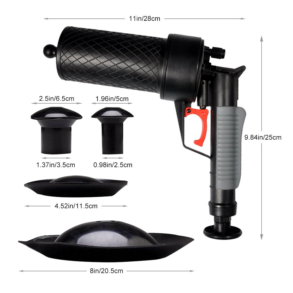 TOPINCN Drain Blaster - High Pressure Air Powered Drain Opener Tool for Clogged Toilet, Bathtub & Sink Pipes - Perfect for Home Plumbing Maintenance & Emergency Clog Removal