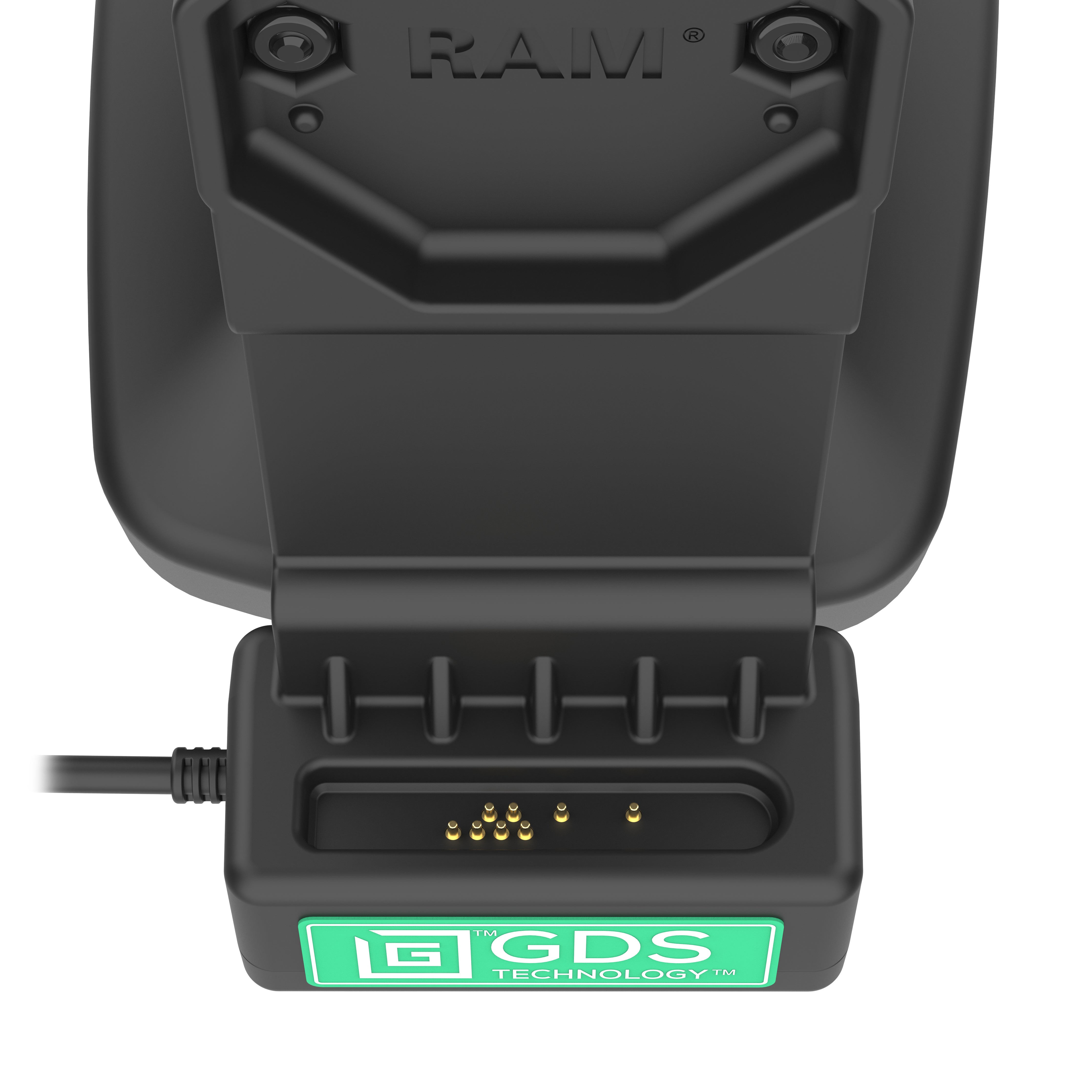 GDS® Uni Conn™ Tilt & Swivel Dock with PoE + Data (RAM GDS DOCK D14 U1E 2A) - Universal Mounting Solution for Security Cameras & Network Devices - Perfect for Office, Home & Outdoor Surveillance Systems