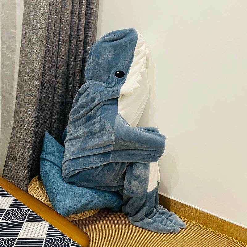 Cozy Sharkie™: Soft Shark Hoodie Blanket for Adults - Perfect for Lounging, Movie Nights & Cold Weather