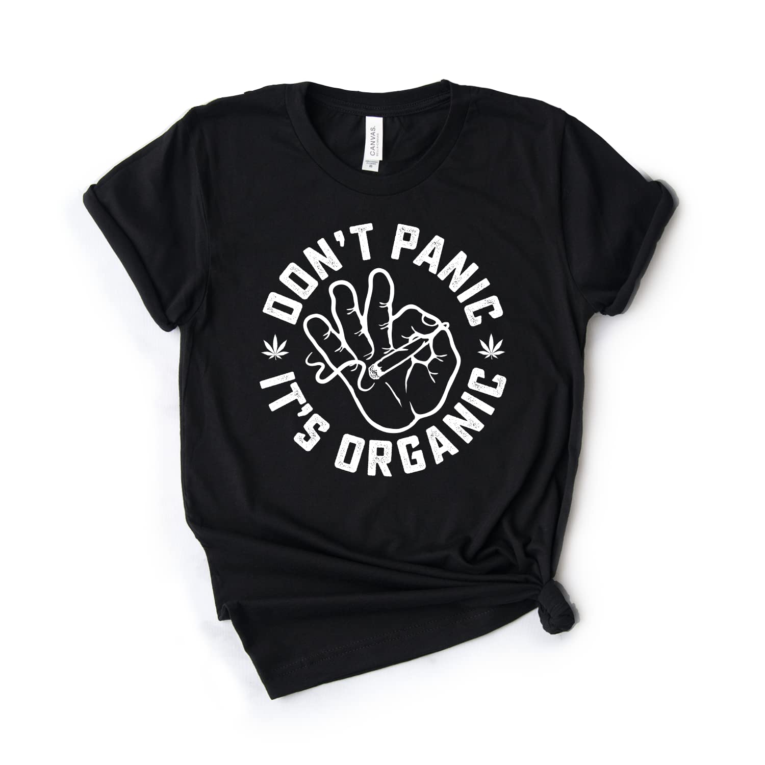 Organic Cannabis T-Shirt - Don’t Panic It’s Organic Weed Shirt - 420 Friendly Botanical Design - Soft Unisex Tee for Stoner Lifestyle & Festivals