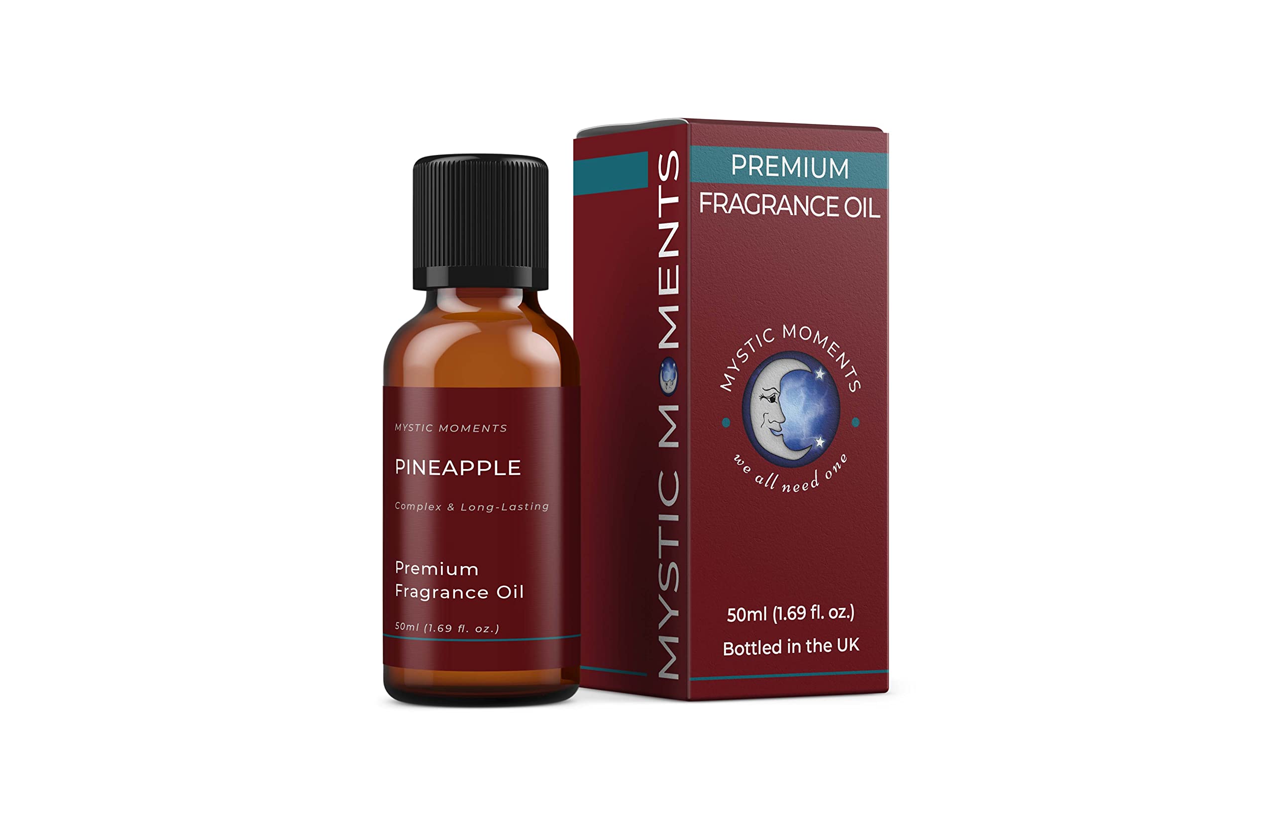 Mystic Moments 100% Pure Pineapple Fragrance Oil - 50ml | Premium Scent for DIY Soap Making, Candle Making, Bath Bombs, Diffusers & Aromatherapy | Great for Home Spa, Relaxation & Gift Giving