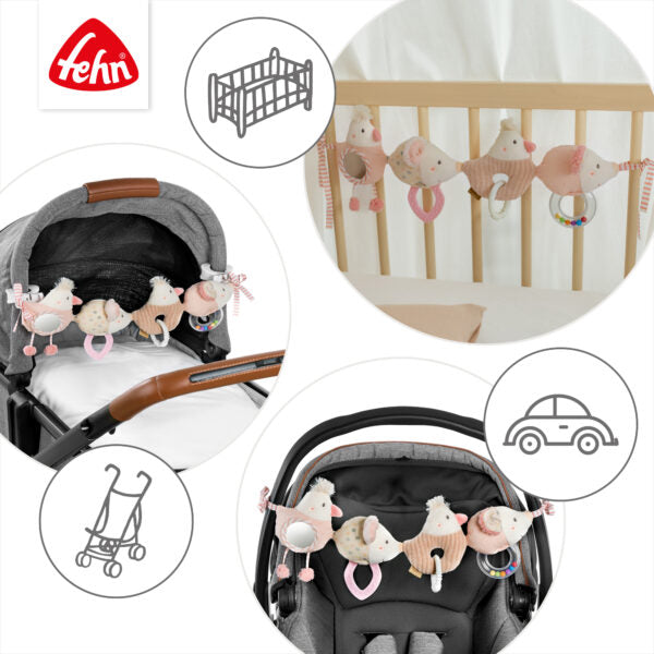 Fehn Fairy Friends Activity Play Stroller Chain - Interactive Baby Toy for Strollers & Car Seats | Perfect for Infants & Toddlers | Entertain & Develop Motor Skills On-The-Go