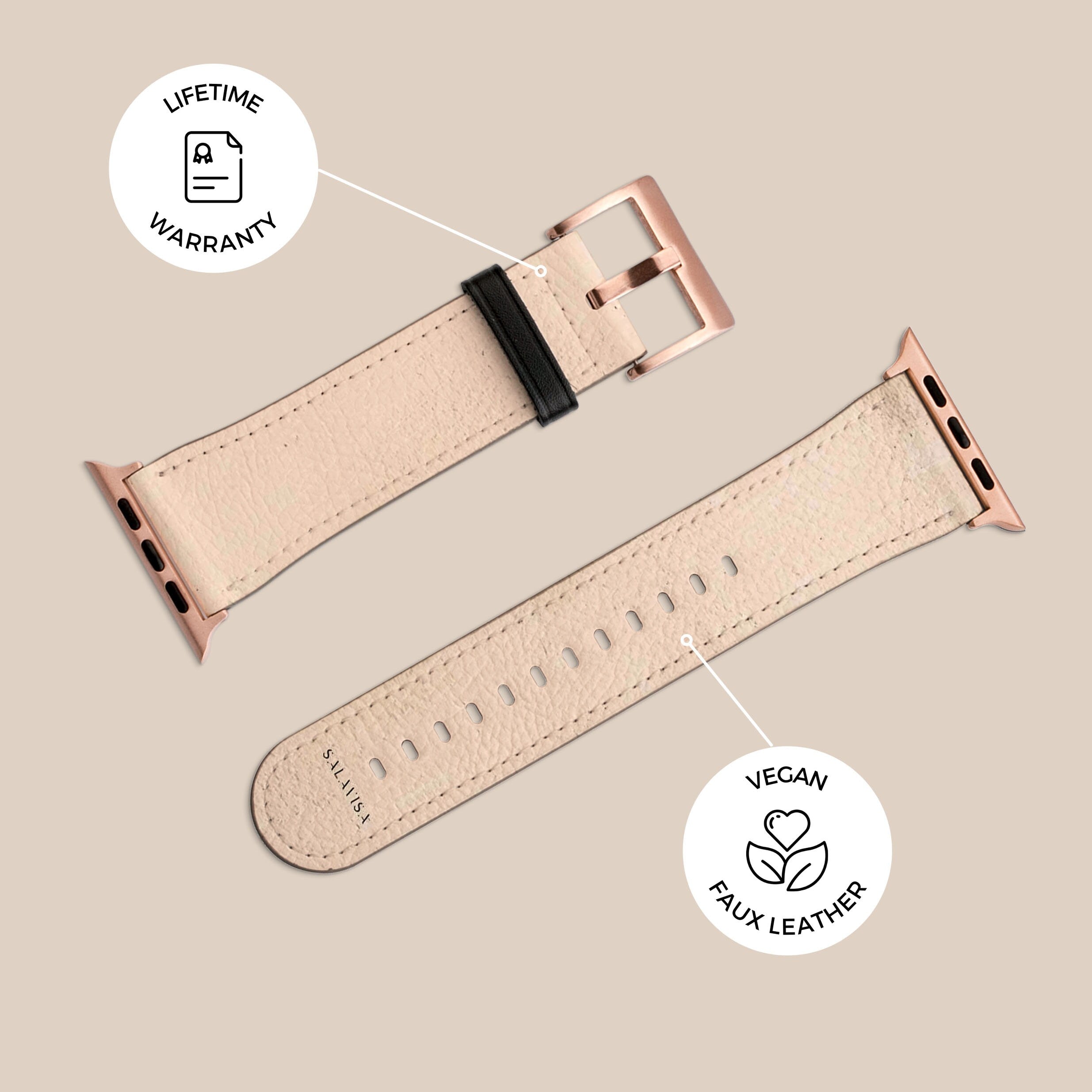 Rose Beige Clay Apple Watch Band - Soft Silicone Replacement Strap for Apple Watch Series 9/8/7/6/SE/5/4/3/2/1 - Perfect for Workouts, Running & Everyday Wear